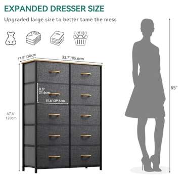 YITAHOME 10-Drawer Dresser - Stylish Storage Solution