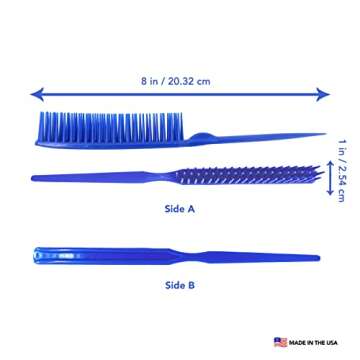Allegro Combs 60 Parting Three Row Combs Salon Hairstylist Hairdresser Detangle Combs For Natural Ha...