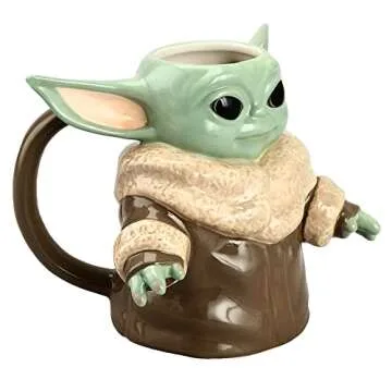 Bioworld Star Wars Grogu 20 Oz Sculpted Mug for Fans