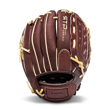 Franklin Sports Pro Baseball Glove - Premium Pigskin, 10" Brown, Ready to Play