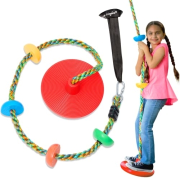 Jungle Gym Kingdom Tree Swing - Colorful Outdoor Fun for Kids