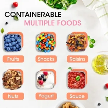 Haldane Mini Snack Containers for Kids, Leak-Proof and Easy to Clean