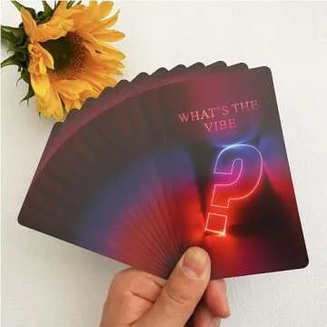 Jrskvaro What's The Vibe Oracle Cards Deck, Oracle Cards for Beginners, Oracle Deck Used for Career and Life Relationships, Twin Flame, Soulmate, Karmic Connection