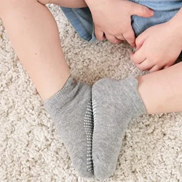 ZAPLES Non Slip Baby Ankle Socks, Anti-Skid for Toddlers