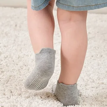 ZAPLES Non Slip Baby Ankle Socks, Anti-Skid for Toddlers