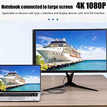 Onep USB C to Mini DisplayPort Cable - 6.6FT 4K Compatible