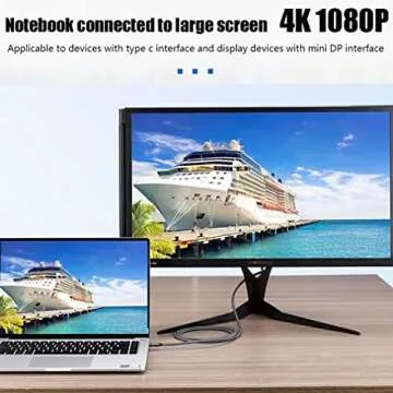 Onep USB C to Mini DisplayPort Cable - 6.6FT 4K Compatible