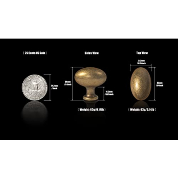 Goo-Ki Antique Brass Cabinet Knobs - Elegant Hardware