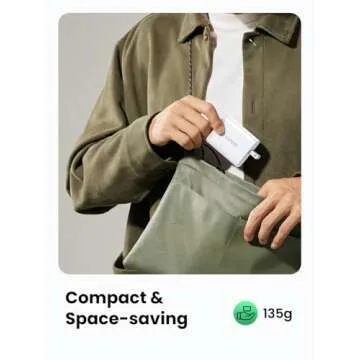 UGREEN 65W USB C Charger, 3 Ports Compact Foldable Fast Wall Charger Block, USB C Power Adapter for MacBook Pro/Air, iPhone 16/15/14, iPad Pro, Dell XPS, Steam Deck, Galaxy S24, Pixel 8/7