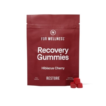 For Wellness Recovery Gummies™ Hibiscus Cherry - 30 count for Muscle Recovery & Energy Boost