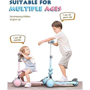 Mountalk Toddler Scooter - 3-Wheel Fun for Kids 1-6