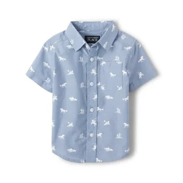 Children's Matching Button Down Shirt, Western Print