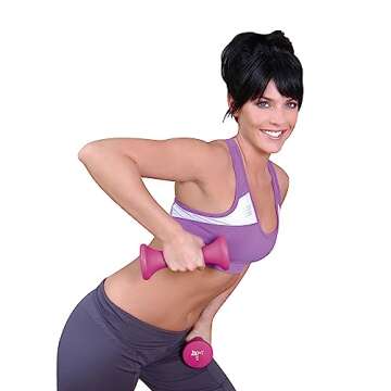 Tone Fitness 20 - Pound Hourglass Dumbbell Weight Set