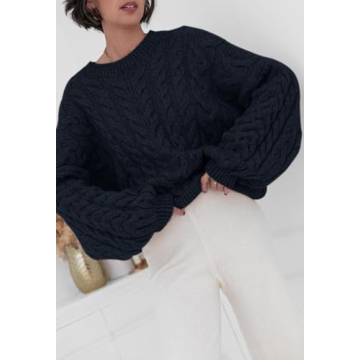 PRETTYGARDEN Women's Oversized Cable Knit Sweater