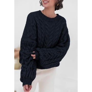 PRETTYGARDEN Women's Oversized Cable Knit Sweater