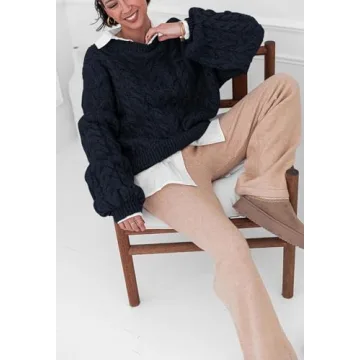 PRETTYGARDEN Women's Oversized Cable Knit Sweater