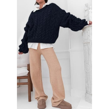 PRETTYGARDEN Women's Oversized Cable Knit Sweater