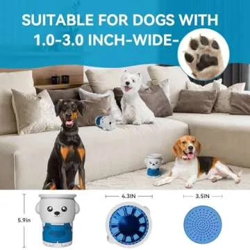 Pet Partisan Dog Paw Cleaner with Removable Bottom Brushes and Handle，Paw Cleaner for Dogs，Porta...