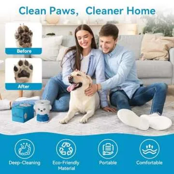 Pet Partisan Dog Paw Cleaner with Removable Bottom Brushes and Handle，Paw Cleaner for Dogs，Portable Dog Paw Washer for Large，Small，Medium Breed Dogs (Cowboy Pup, 5.9 * 4.3 * 4.3 in)