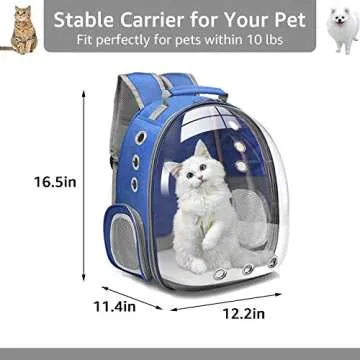 Henkelion Cat Backpack Carrier Bubble Carrying Bag, Small Dog Backpack Carrier for Small Medium Dogs...