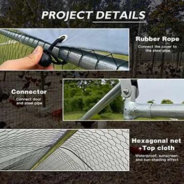 Durable Walk-in Chicken Coop with Waterproof Protection