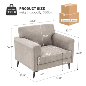 Stylish Oversized Accent Chair with Sturdy Support