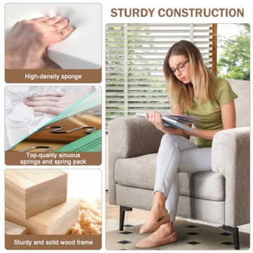 Stylish Oversized Accent Chair with Sturdy Support