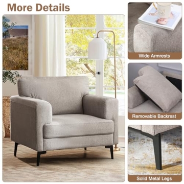 Stylish Oversized Accent Chair with Sturdy Support