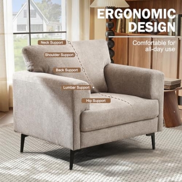 Stylish Oversized Accent Chair with Sturdy Support