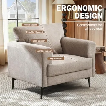 Stylish Oversized Accent Chair with Sturdy Support