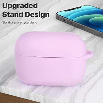 ATUAT for AirPods Pro 1st/2nd Generation Case Cover, Protective Silicone Skin Accessories with Keych...