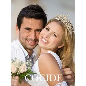 COCIDE Tiara and Crown for Women Crystal Queen Crown Rhinestone Tiara for Girl Bride Wedding Hair Ac...