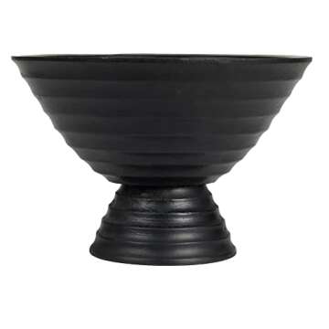 Creative Co-Op Boho Wood Pedestal Serving Bowl for Home & Decor