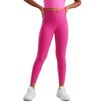 CRZ YOGA Girls Butterluxe Crossover Athletic Leggings - Comfort & Style for Daily Activities