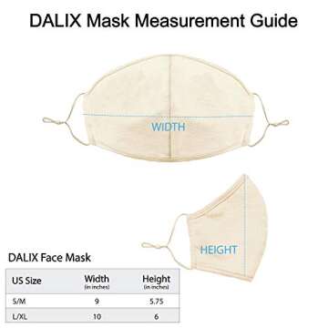 DALIX Adjustable Skin Tone Cloth Face Mask for Comfort