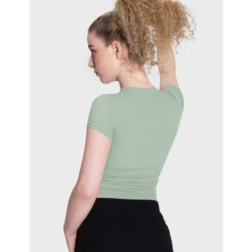 Buy PUMIEY Sage Slim Fit Short Sleeve Crop Top
