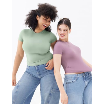 Buy PUMIEY Sage Slim Fit Short Sleeve Crop Top