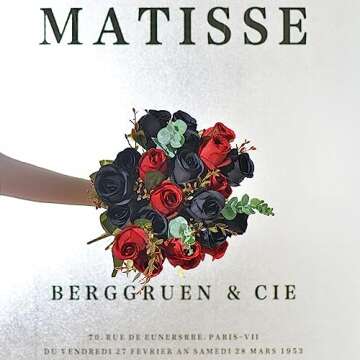 FlueHouzz Artificial Roses Flowers Fake Silk Rose Bouquet 12 Heads 2 Packs of Realistic Blossom Roses for Home Wedding Party Floral Decoration Table Centerpieces, Black