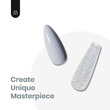 Beetles Elephantastic Elegant Gel Nail Polish Set - Soak Off Nail Gel Polish Nude Gray Glitter Series 6 Colors Gel Polish Kit Classic Nail Art Designs Gel Manicure Gift Set