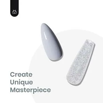 Beetles Elephantastic Elegant Gel Nail Polish Set - Soak Off Nail Gel Polish Nude Gray Glitter Series 6 Colors Gel Polish Kit Classic Nail Art Designs Gel Manicure Gift Set