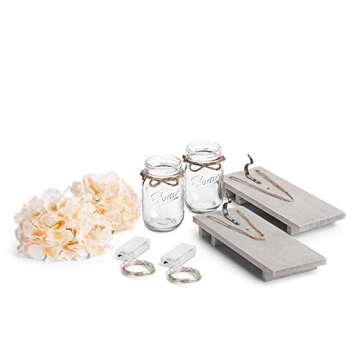 HAchoo Rustic Candle Wall Sconces Mason Jar Decoration Handmade Wall Decor Hanging Design with LED Fairy Lights Living Decor,Farmhouse Kitchen Decorations Wall Home Decor Bathroom Set of 2…