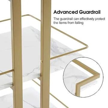 BarberPub Salon Trolley with Wheels, Multi-Purpose Utility Cart