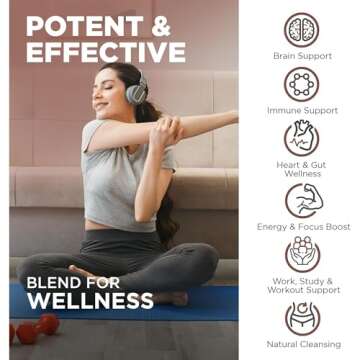 Nutrivein Mushroom Supplement - 2600mg 120 Capsules - 11 Organic Mushrooms - Lions Mane, Cordyceps, Chaga, Reishi, Turkey Tail, Maitake, Shiitake, Agaricus, White Button, Oyster - Nootropic Complex