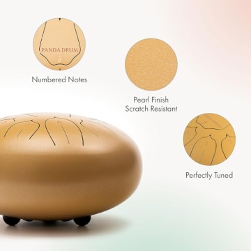 Panda Drum Plus | 11-inch Steel Handpan for Meditation and Relaxation