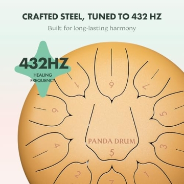 Panda Drum Plus | 11-inch Steel Handpan for Meditation and Relaxation