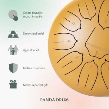 Panda Drum Plus | 11-inch Steel Handpan for Meditation and Relaxation