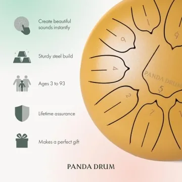 Panda Drum Plus | 11-inch Steel Handpan for Meditation and Relaxation