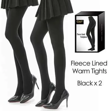 G&Y Fleece Lined Tights for Women - Stylish Warmth