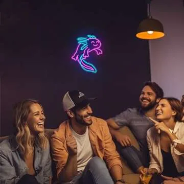 Enchanting Axolotl Neon Sign - Unique Wall Art for Home