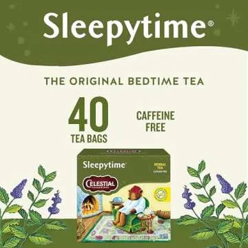Celestial Seasonings Sleepytime Herbal Tea, Caffeine Free, Pack of 6 - 40 Tea Bags Each